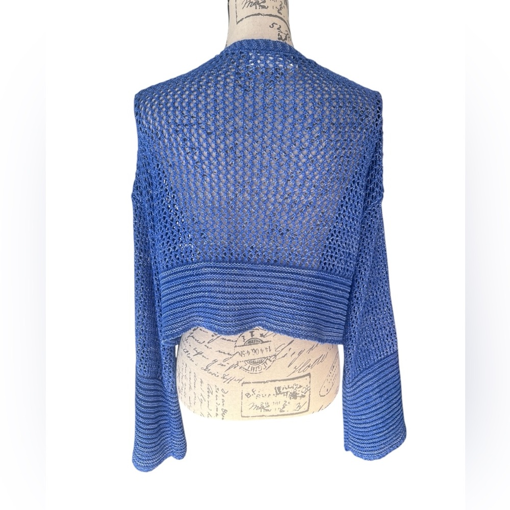 Anthropologie Women's Blue Open-Knit Sweater , one size - Picture 3 of 8